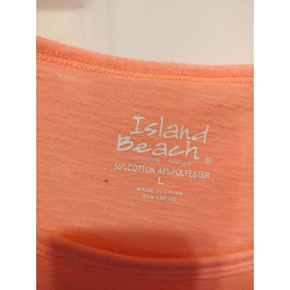 Island Beach Flagger Beach FL Tee Pink Women's Size Large - Picture 4 of 4